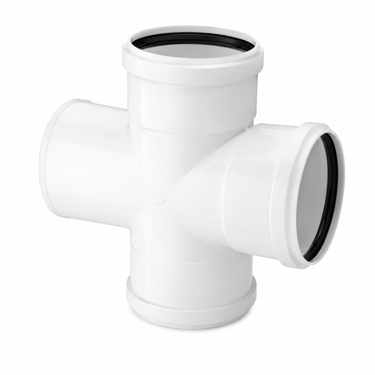 Tee Doble de PVC Sanitario (110×50 a 110×110 mm)