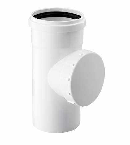 Tee Registro de PVC Sanitario con Tapa (75–160 mm)
