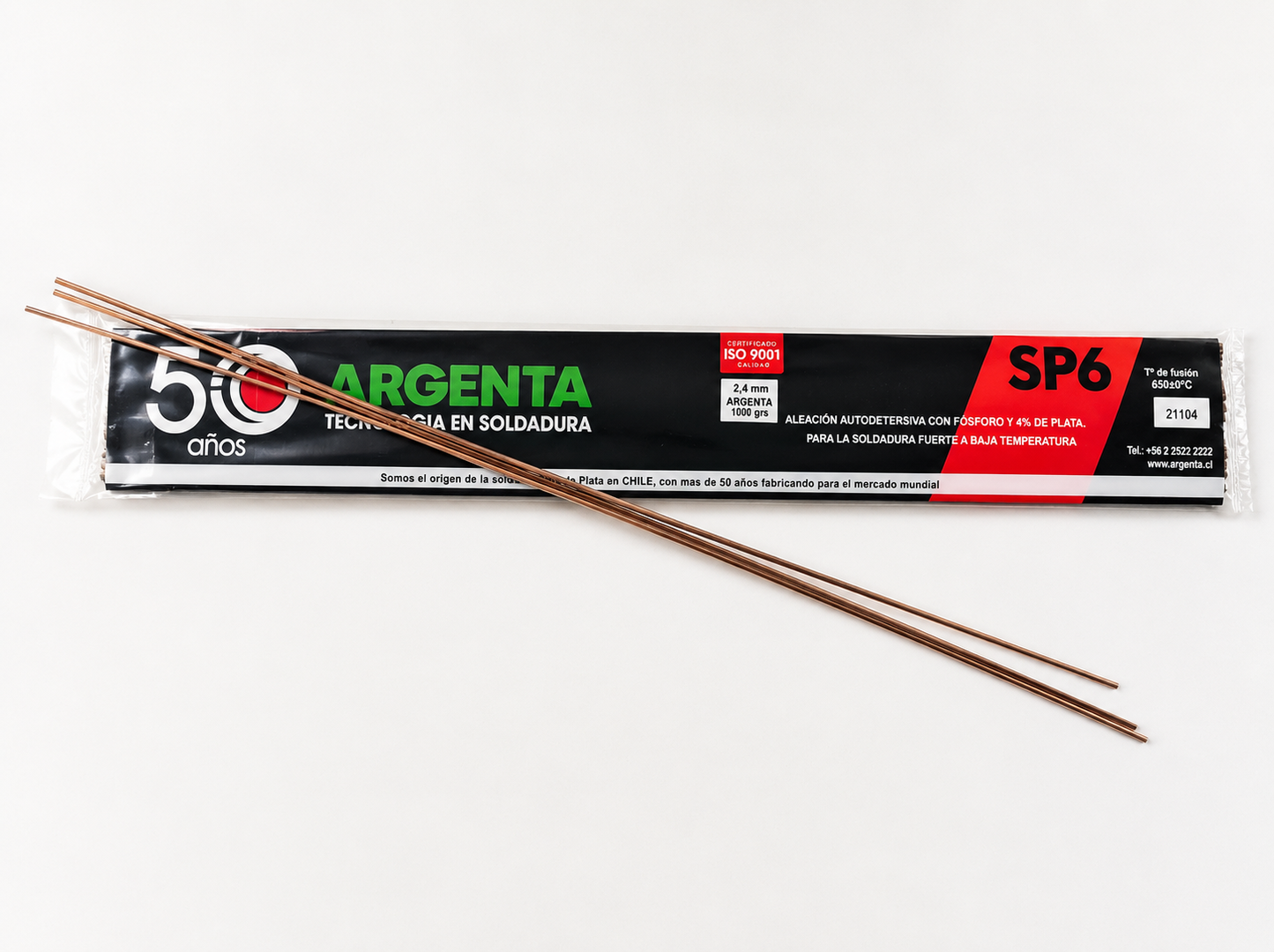 Varilla de soldadura a la plata 6% Argenta